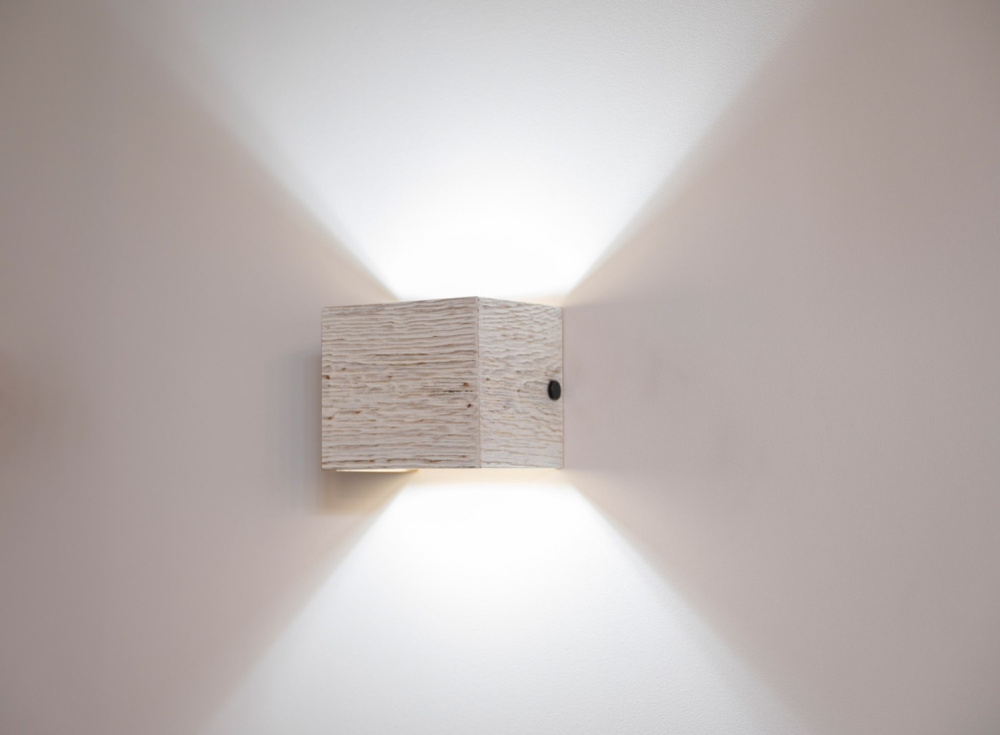 Wall lamp 10x10 cm - Oak