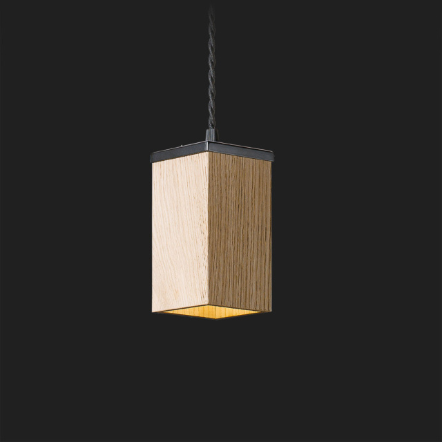 Holz Lampen 8x8x15 cm - Eiche