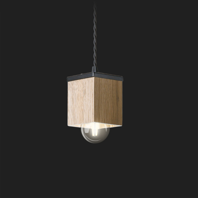 Holz Lampen 8x8x10 cm - Eiche