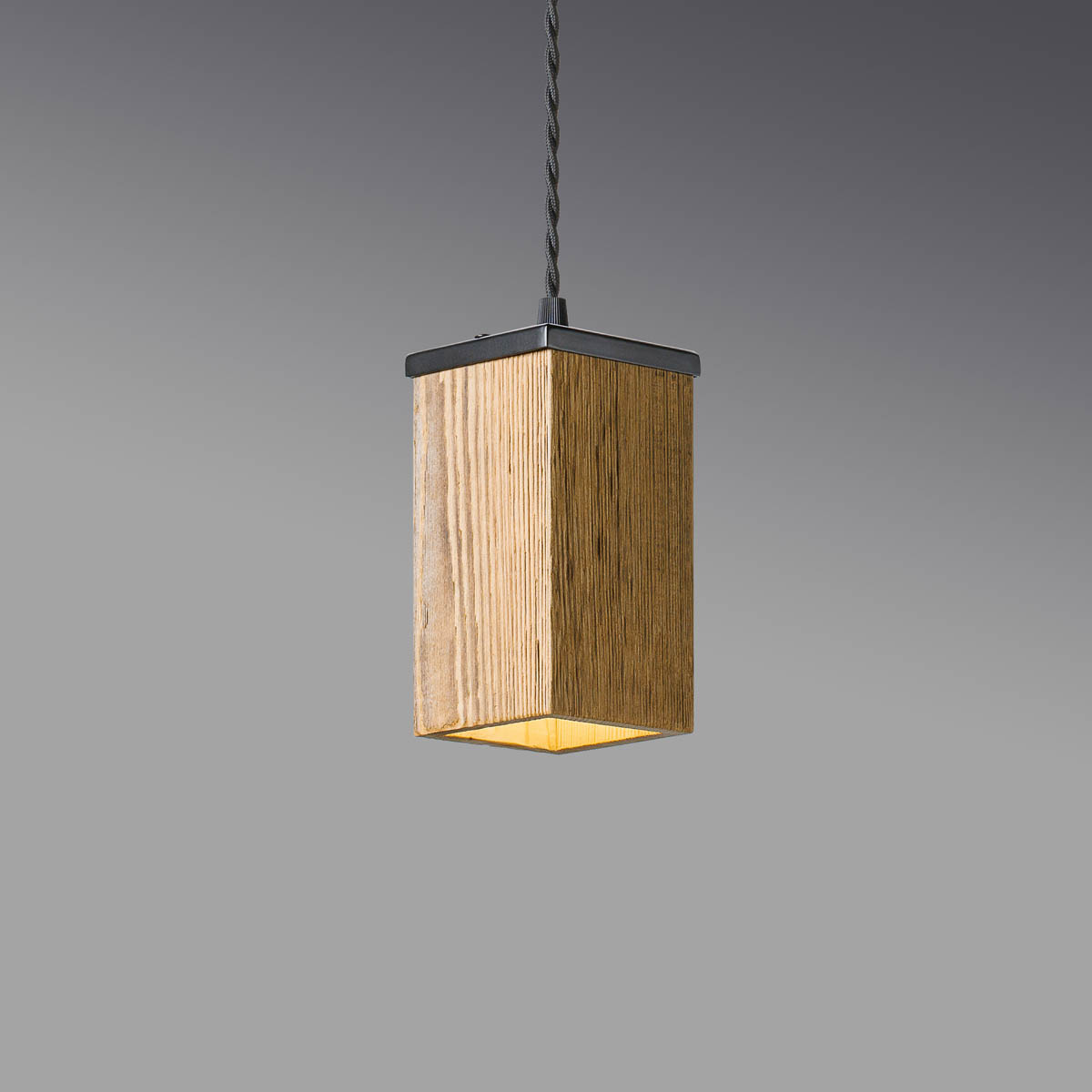 Plafonnier en bois 8x8x15 cm - Bois recyclé