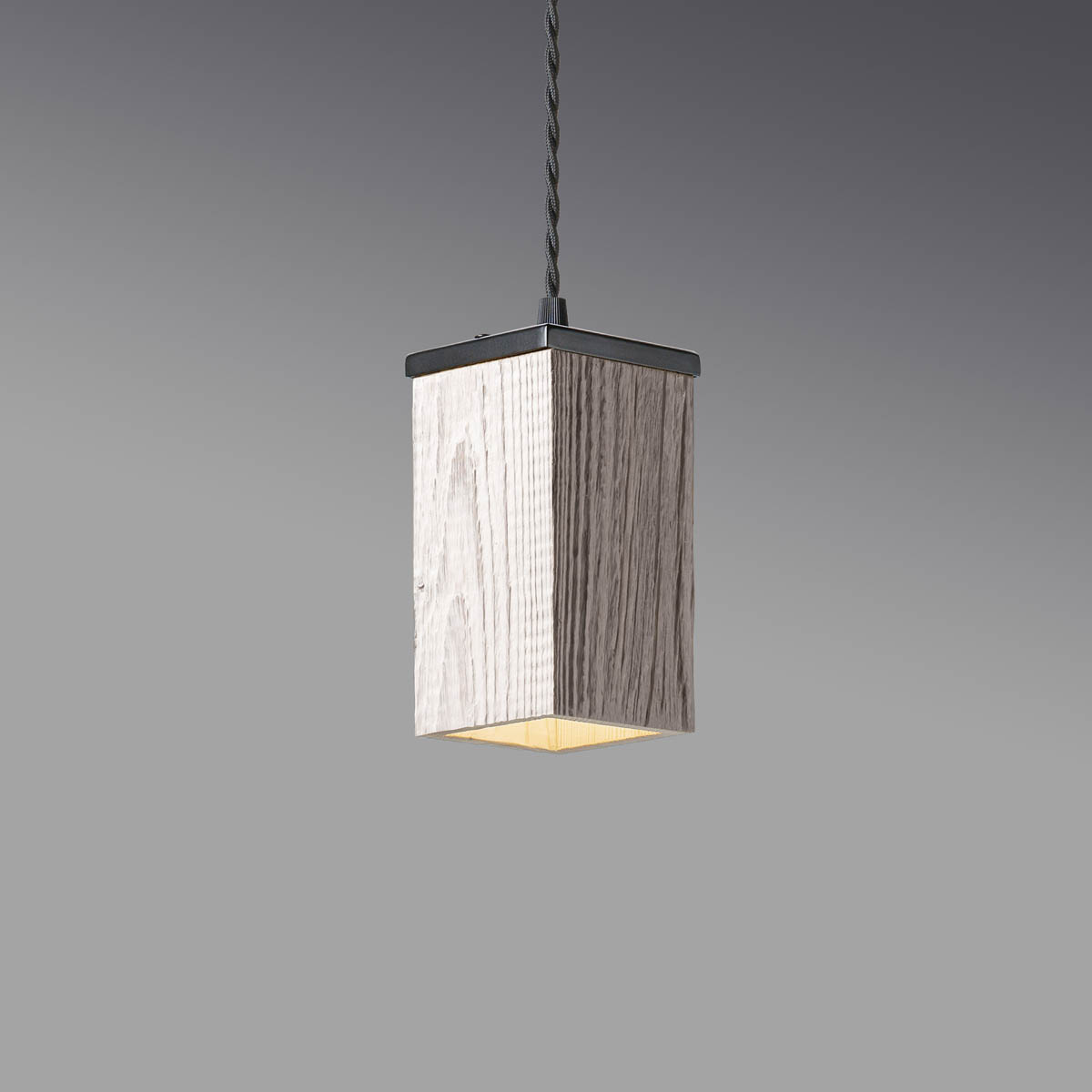 Plafonnier en bois 8x8x15 cm - Blanchir